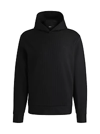 Regular-Fit Hoodie a Pinstripe Cotton