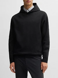 Regular-Fit Hoodie a Pinstripe Cotton