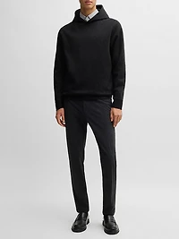 Regular-Fit Hoodie a Pinstripe Cotton