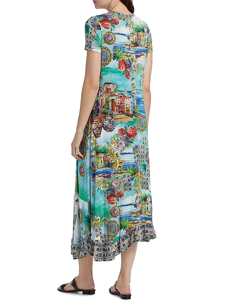 Plus Janie Printed Midi-Dress