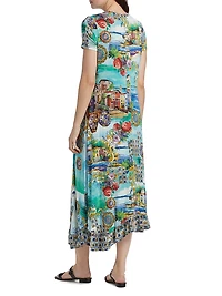 Plus Janie Printed Midi-Dress