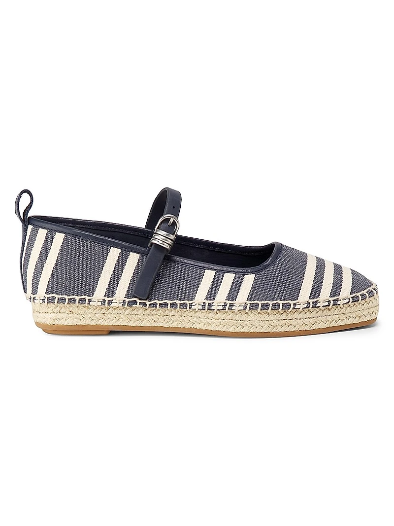 Spire Striped Mary Jane Espadrilles