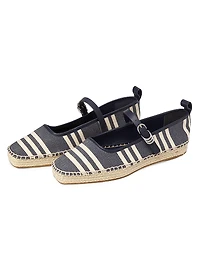 Spire Striped Mary Jane Espadrilles