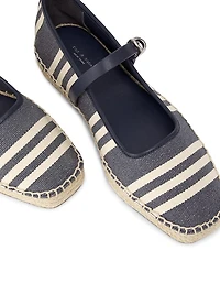 Spire Striped Mary Jane Espadrilles