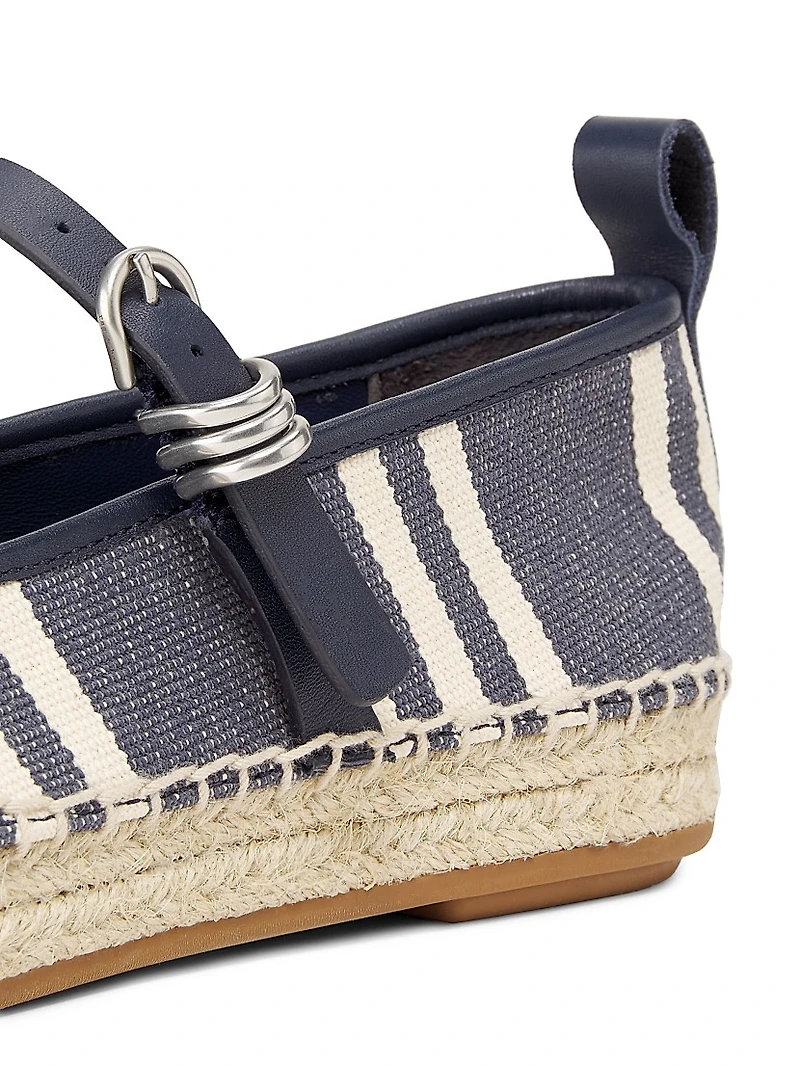 Spire Striped Mary Jane Espadrilles