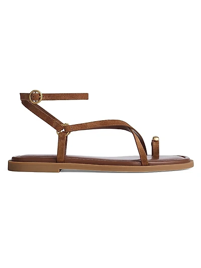 Geo Strappy Suede Sandals
