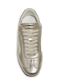 Cass Metallic Faux-Leather Low-Top Sneakers