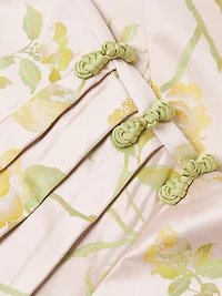 Mari Gathered Floral A-Line Minidress