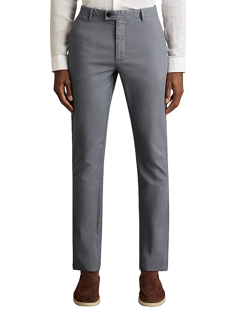 Dobby Pique Chino Trousers