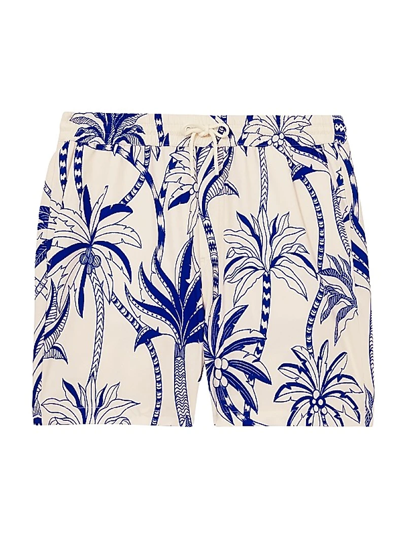 Ganetti Abstract Leaf Swim Shorts
