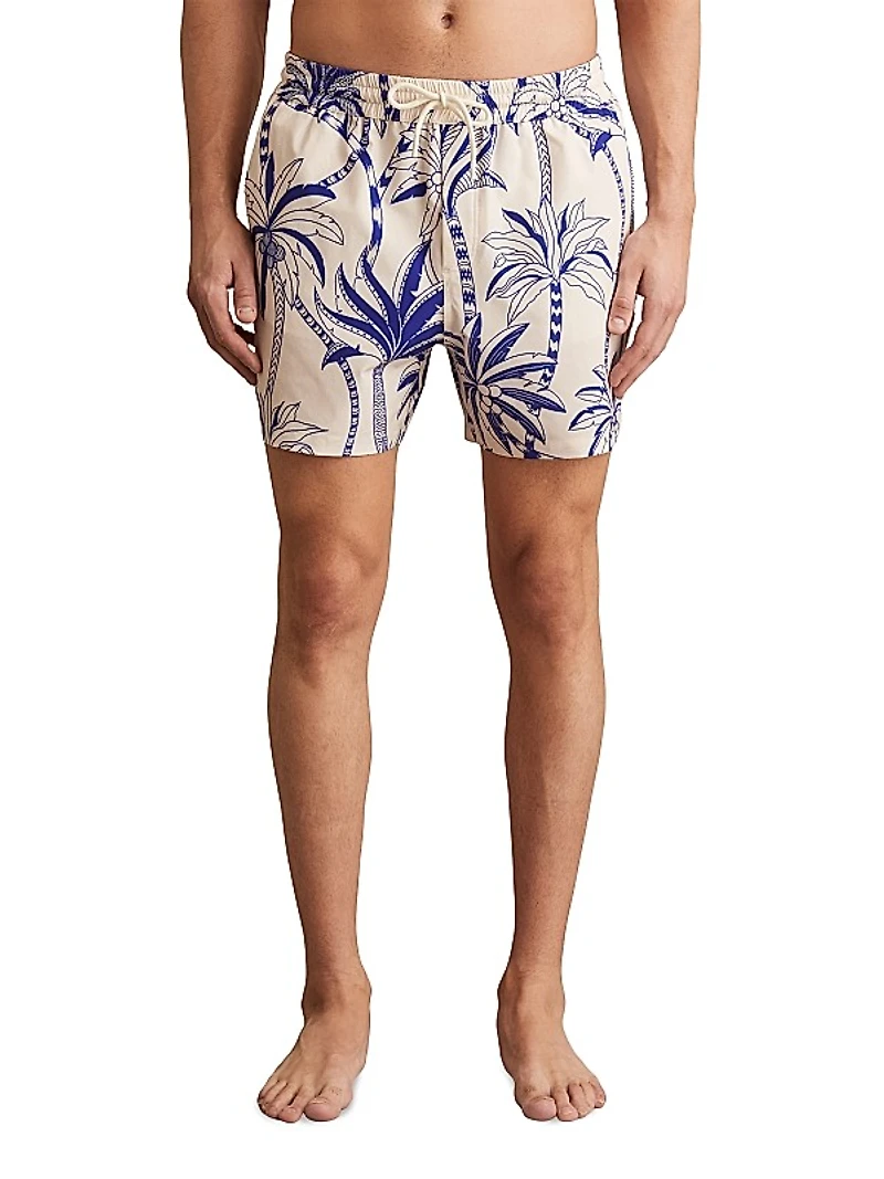 Ganetti Abstract Leaf Swim Shorts