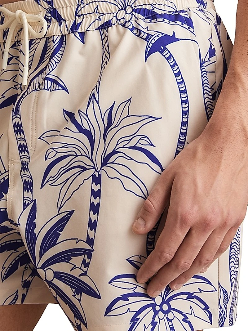 Ganetti Abstract Leaf Swim Shorts