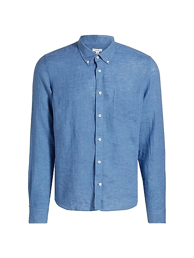 Queens Linen Button-Down Shirt