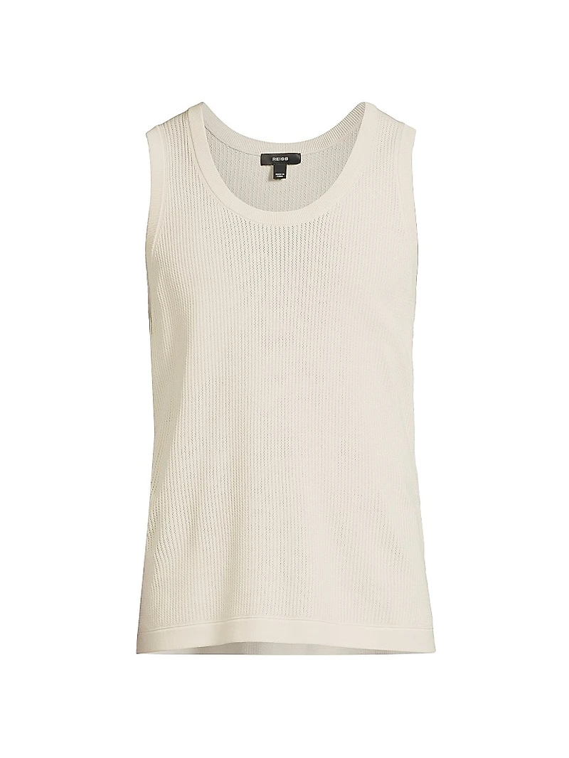 Sleeveless Textured Knit Tank