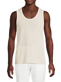 Sleeveless Textured Knit Tank