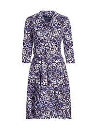 Audrey Marakesh Tile Cotton Shirtdress