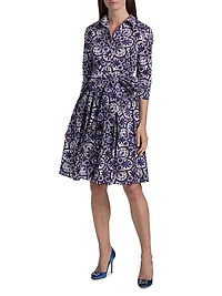 Audrey Marakesh Tile Cotton Shirtdress