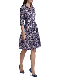 Audrey Marakesh Tile Cotton Shirtdress