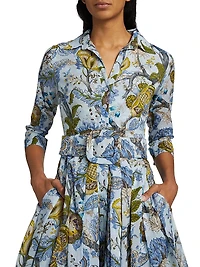 Audrey Dart Hills Garden Cotton Shirtdress