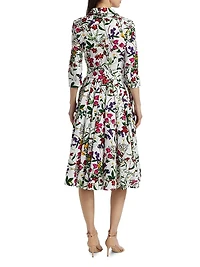 Laurent Printed Cotton Voile Shirtdress