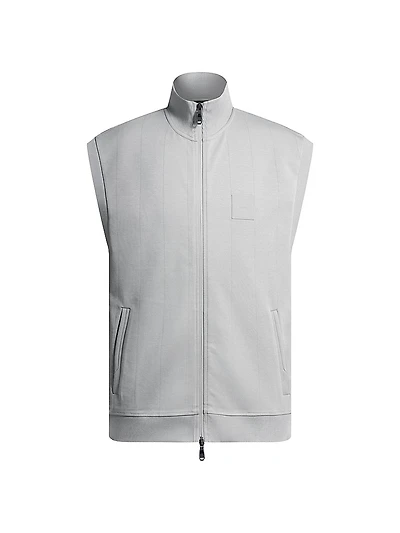 Sleeveless Zip-Up Sweatshirt Cotton