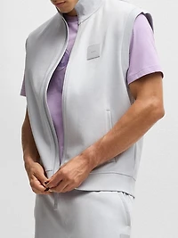 Sleeveless Zip-Up Sweatshirt Cotton