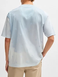 Cloud-Artwork T-Shirt with Double B Monograms