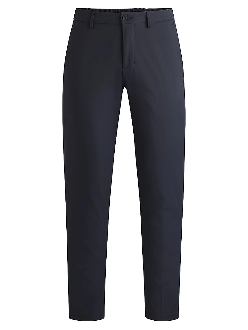 Regular Fit Chinos with Hidden Drawcord and Tapered Leg