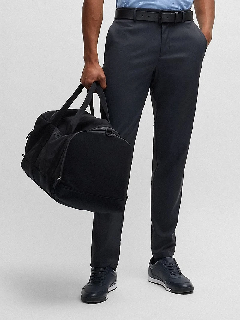 Regular Fit Chinos with Hidden Drawcord and Tapered Leg