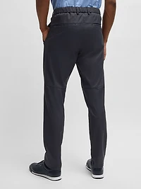 Regular Fit Chinos with Hidden Drawcord and Tapered Leg