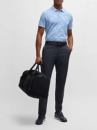 Regular Fit Chinos with Hidden Drawcord and Tapered Leg