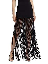 Carlyle Fringe Miniskirt