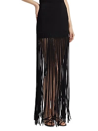 Carlyle Fringe Miniskirt