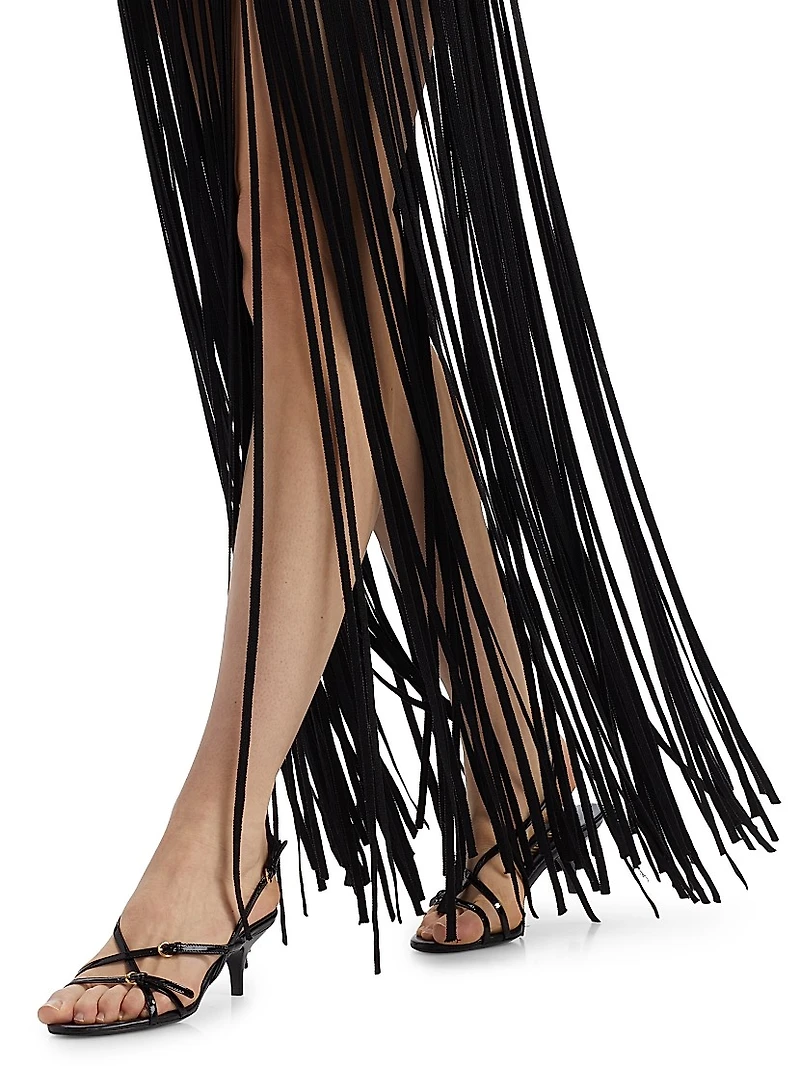 Carlyle Fringe Miniskirt