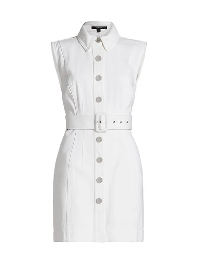 Miley Cotton Button-Front Minidress