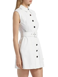 Miley Cotton Button-Front Minidress