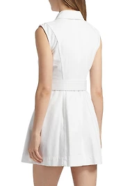 Miley Cotton Button-Front Minidress