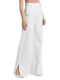 Eileen Slit Wide-Leg Pants