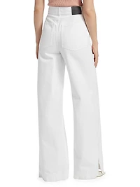 Eileen Slit Wide-Leg Pants