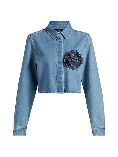 Jilly Flower Cropped Blouse