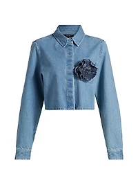 Jilly Flower Cropped Blouse