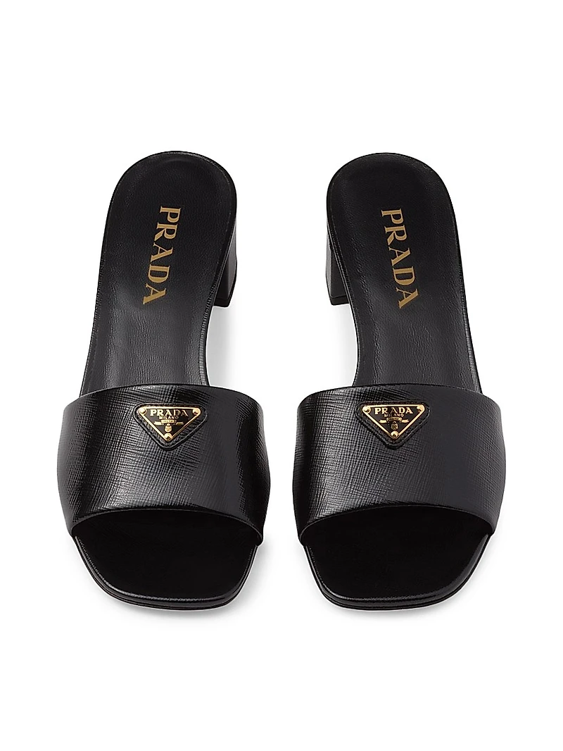 Saffiano Leather Sandals