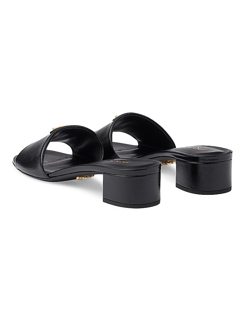 Saffiano Leather Sandals