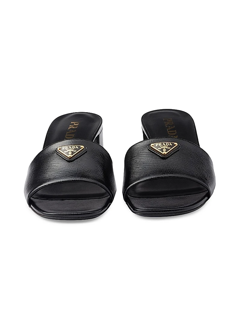 Saffiano Leather Sandals