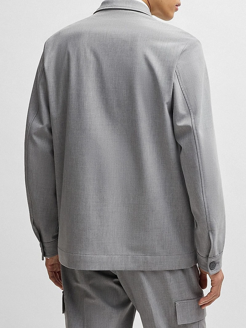Relaxed-Fit Jacket Bonded Stretch Fabric