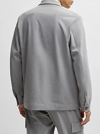 Relaxed-Fit Jacket Bonded Stretch Fabric