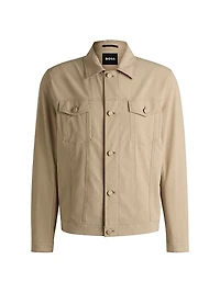 Relaxed-Fit Overshirt Washable Stretch Fabric