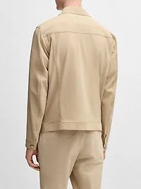 Relaxed-Fit Overshirt Washable Stretch Fabric