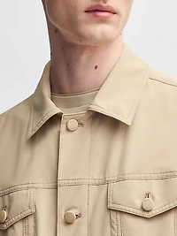 Relaxed-Fit Overshirt Washable Stretch Fabric