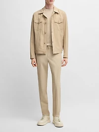 Relaxed-Fit Overshirt Washable Stretch Fabric